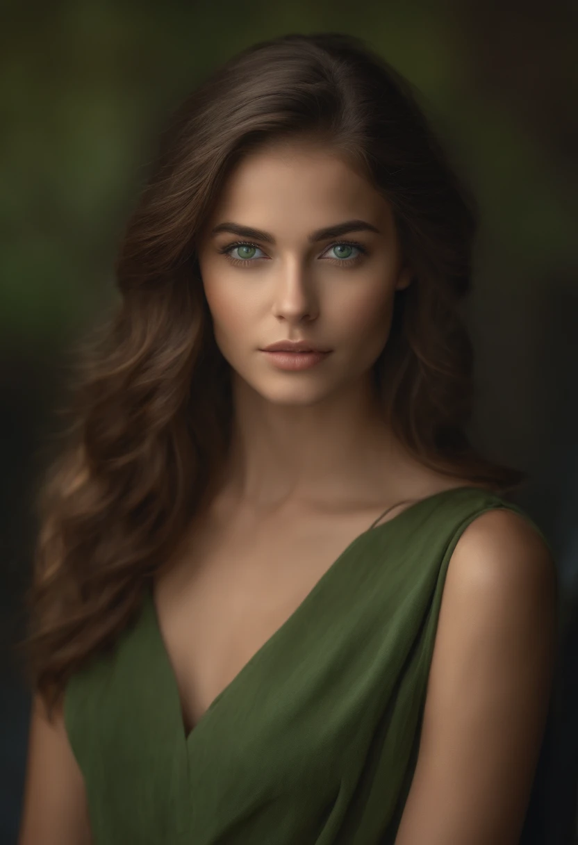 Arafed woman completely , fille aux yeux vert, ultra realist, Meticulously detailed, cheveux brun et yeux vert , selfie of a young woman , sans maquillage, maquillage naturel, looking straight at camera