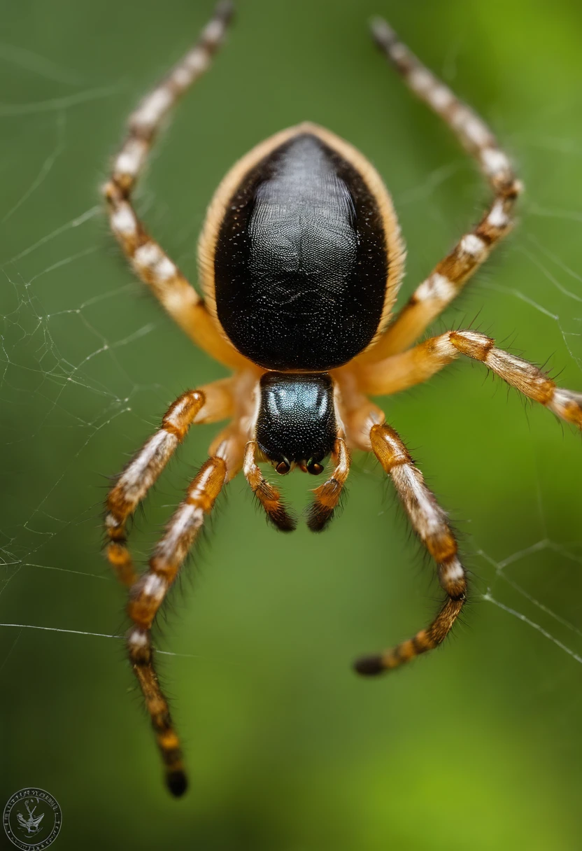 spider:2 Amara is a colossal spider, towering at an astounding 20 feet in height. Her upper body resembles that of a giant spider, with an iridescent exoskeleton, multiple pairs of obsidian-black eyes, and semi-transparent wings. Her lower body is a continuation of her arachnid form, featuring a bulbous, segmented abdomen and eight long, agile legs that enable her to move gracefully both on the ground and in the air. spider:3
