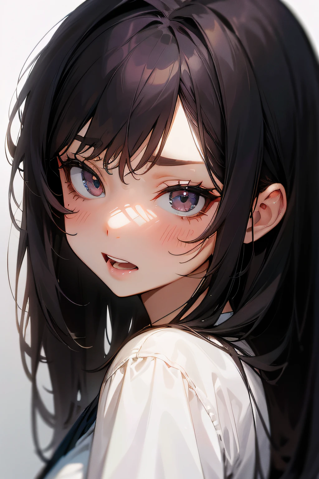 (Best quality, 8k, 32k, Masterpiece, UHD,:1.2),RAW, (((2girl))),ultra cute , natural lighting,transparent shining eyes, 20yo ,fair complexion, (ecstasy:0.8) ,(slut:0.8), (vulgarity:0.8), (fucked silly:0.8),(steam:0.8),(trembling:1.3)),((Nightgown )) , ((White backgroud)), face Closeup, Closeup face, head shot, Cleavage, shiny,French braid