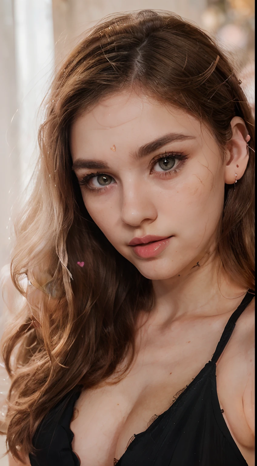[masterpiece, top quality, High Resolution, 8k, long angle shot, cinematic view, night photography], (( portrait of a young woman in sexy Black dress walking in the desert at night, BREAK ((cute girl, with oval face and symmetrical face structure, big eyes, Hazal eye color, almond shape eyes, straight and balanced nose, soft wavy (brownish hair colour) ,heart-shaped lips, perfect eyebrows, perfect ears, light pale soft skin, pale white skin, pink natural lips, seductive expressions, vibrant light, ultra cute and sexy girl, 22 years old, cute face))], BREAK slim body, hourglass figure, BREAK 32 inch breasts