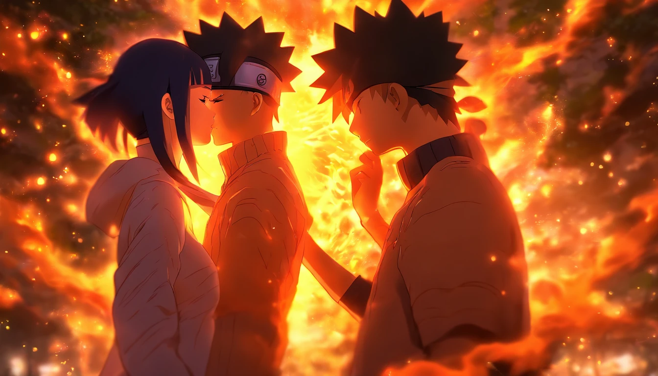 naruto e hinata dando um beijo
