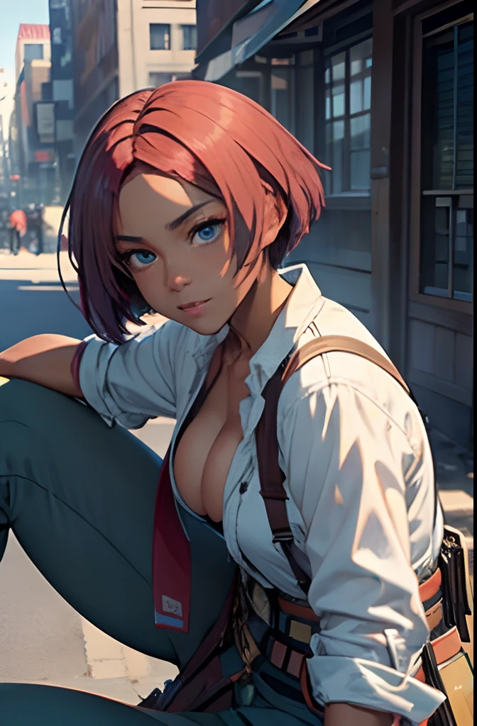 (masterpiece, best quality:1.2), cowboy shot, solo, 1girl, mitarashi anko, slight smile, looking at viewer, hand on hip, headband, forehead protector, jacket, fishnets, skirt, belt, jewelry, necklace, masterpiece, best quality, ultra-detailed, illustration, detailed light, happy, smirk, blush, Highlights hair, hair, beautiful detailed body, detailed sparkling eyes, 1girl, looking front, showing skin, buttocks, bare thighs, perfect limbs, full view of buttocks, showing buttocks, in heat, legs open, show Vaginal rupture, top view, girl on the bottom, looking up, sitting on a men's, A man's is inserted into her vaginal rupture