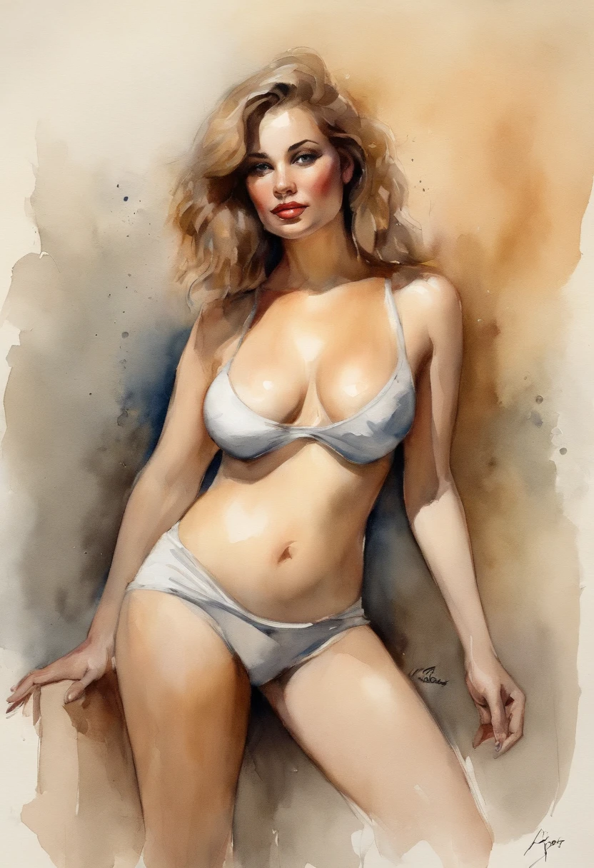 sketch, 20 year old girl figure study, standing, full body, fully nude, natural, pastel, harry bush, James Montgomery Flagg and Lois van Baarle and jim french and rossdraws, detailed realistic eyes, very beautiful, ?????, best quality, masterpiece , ultra high products, (photorealistic:1.4), raw photography, shiny skin, SHINY BODY, dramatic lighting, full body, big breasts, exposed breasts, different positions, different poses, different proportions