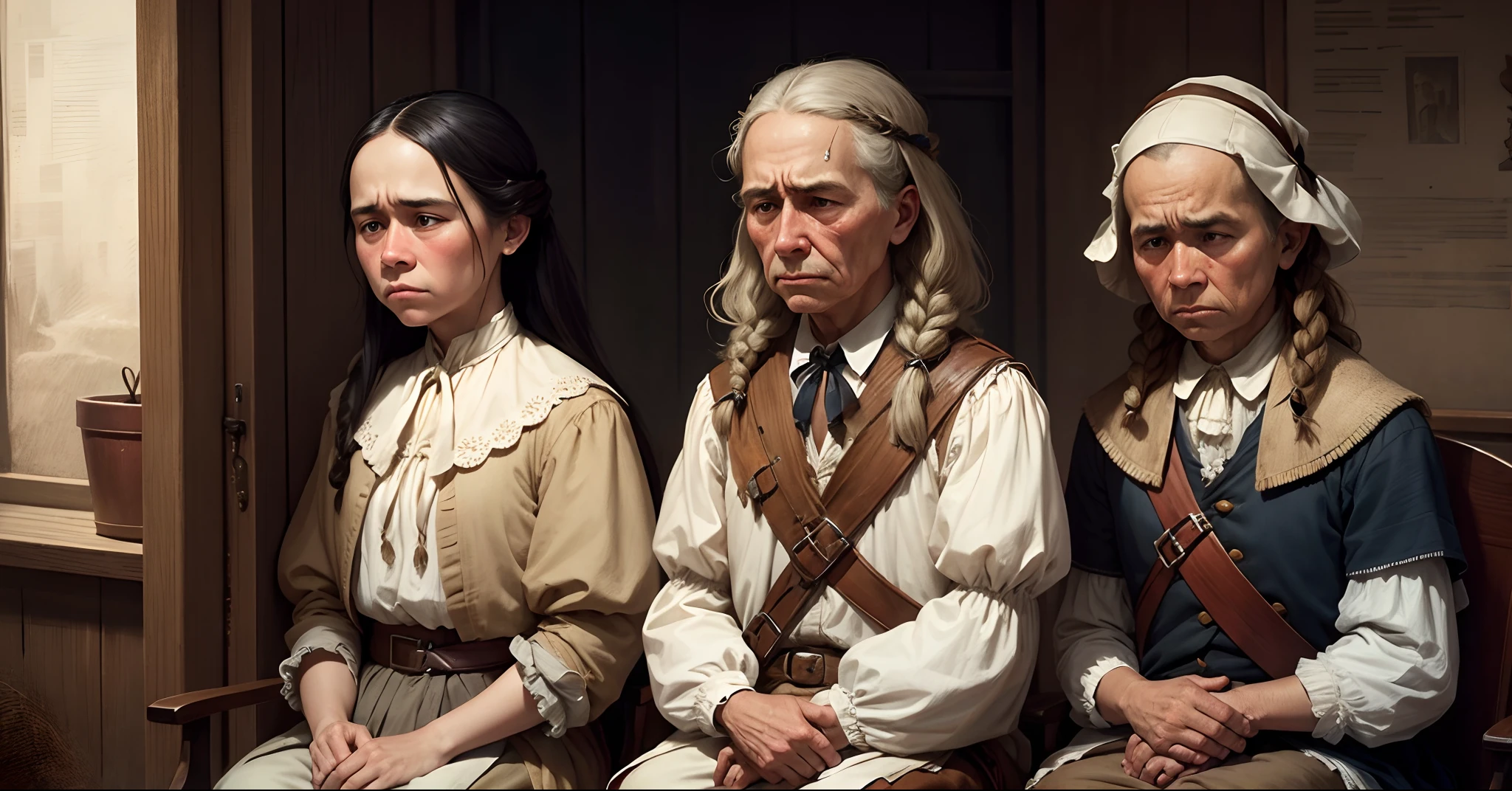 American colonists from the time of English colonization with expressions of sadness