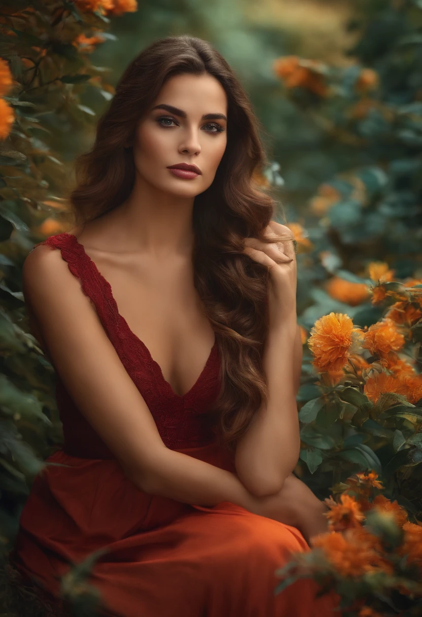 uma mulher nua com seios grandes
