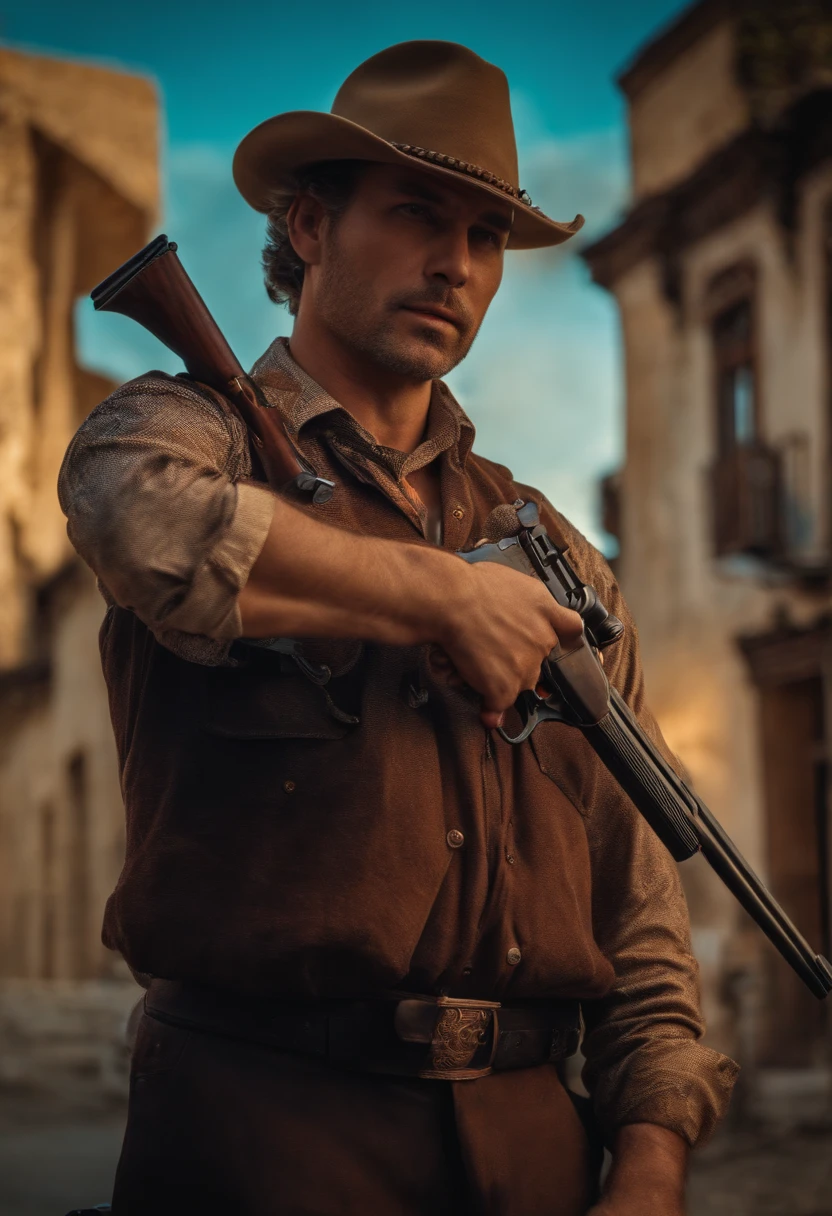 man holding gun