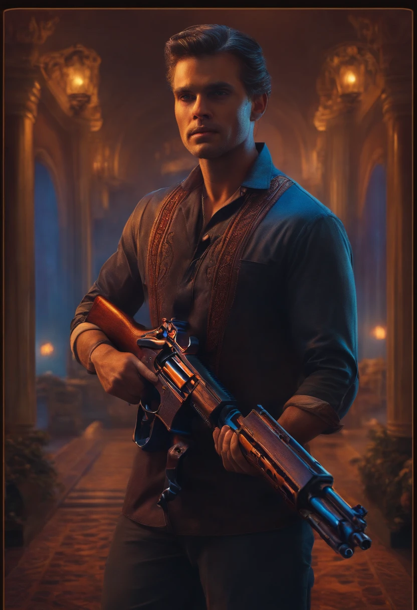 man holding gun