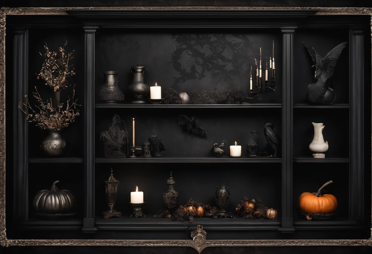 Gothic halloween gallery wall print Dark and Moody style
