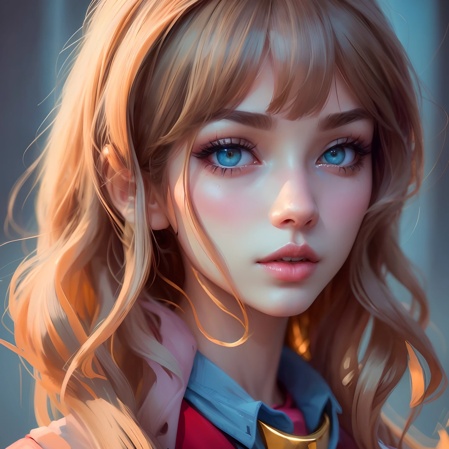 8k, realistic, ultra quality, beatiful girl, Stern anime girl, (Highest Quality, Amazing Details:1.25), cinematic lighting, unique, high-quality, very long hair, hair intakes, makeup, lipstick, eyelashes, ultra detailed eyes, ultra detailed face, ultra detailed lips, ultra detailed lipstick, ultra detailed makeup, 18 years girl, masterpiece, 8k