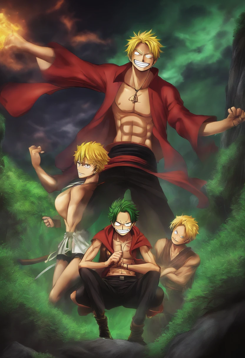 luffy, zoro y sanji