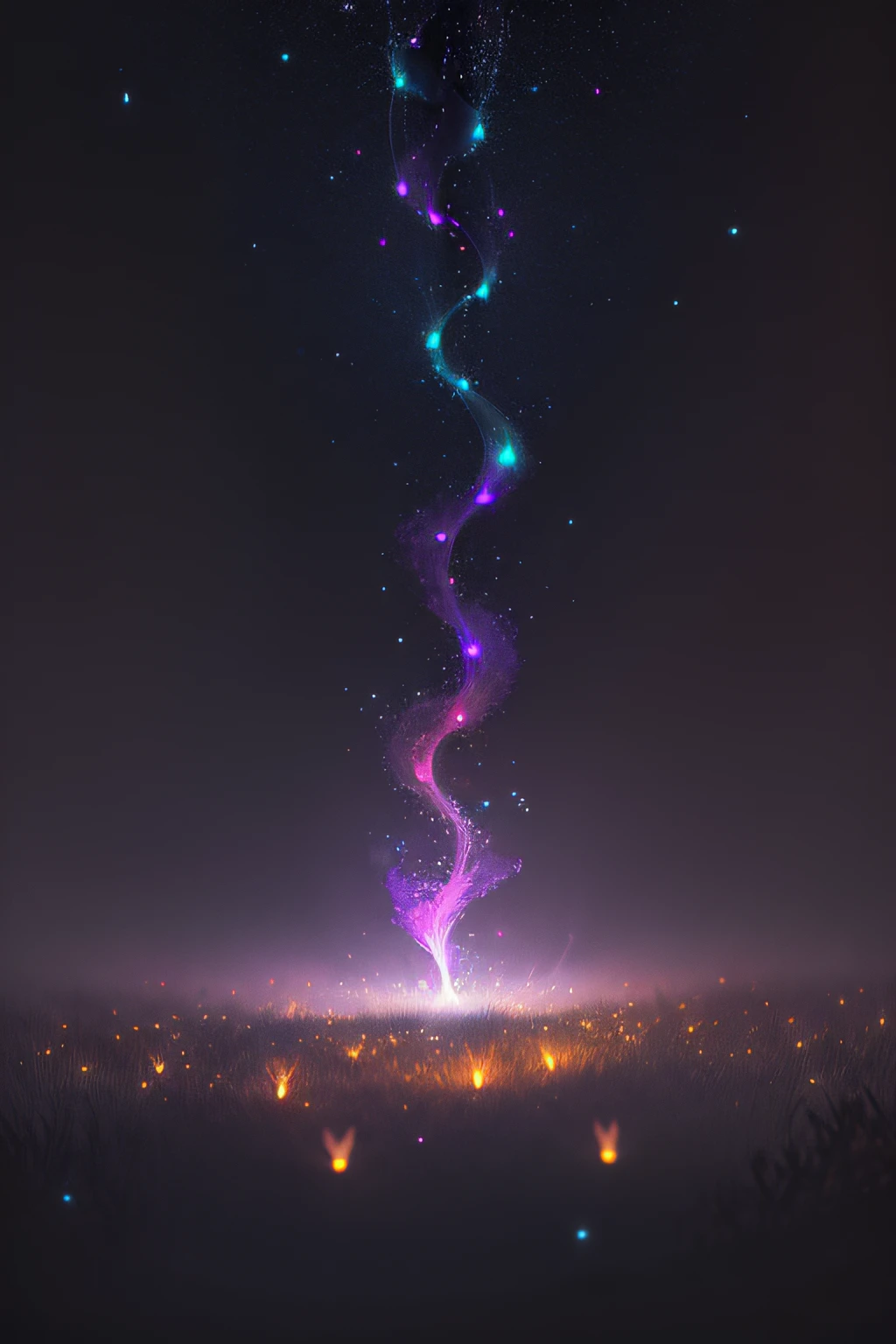 fireflies in the fog draw psychedelic form