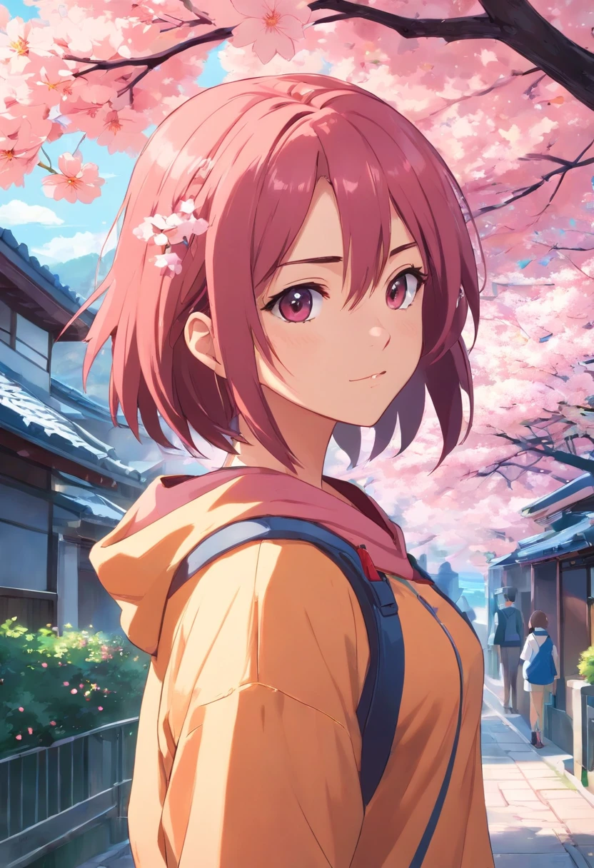 Sakura Haruno ,A beautiful and aesthetically pleasing illustrative masterpiece, Post-editing of Topaz AI