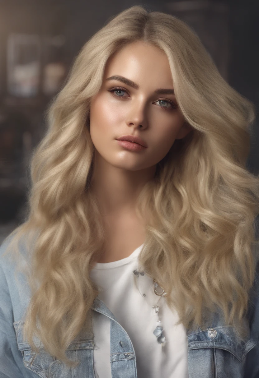 Femme blonde influenceurs tik tok