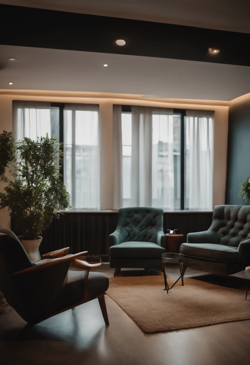 Office with a sofa an armchair Psychology office