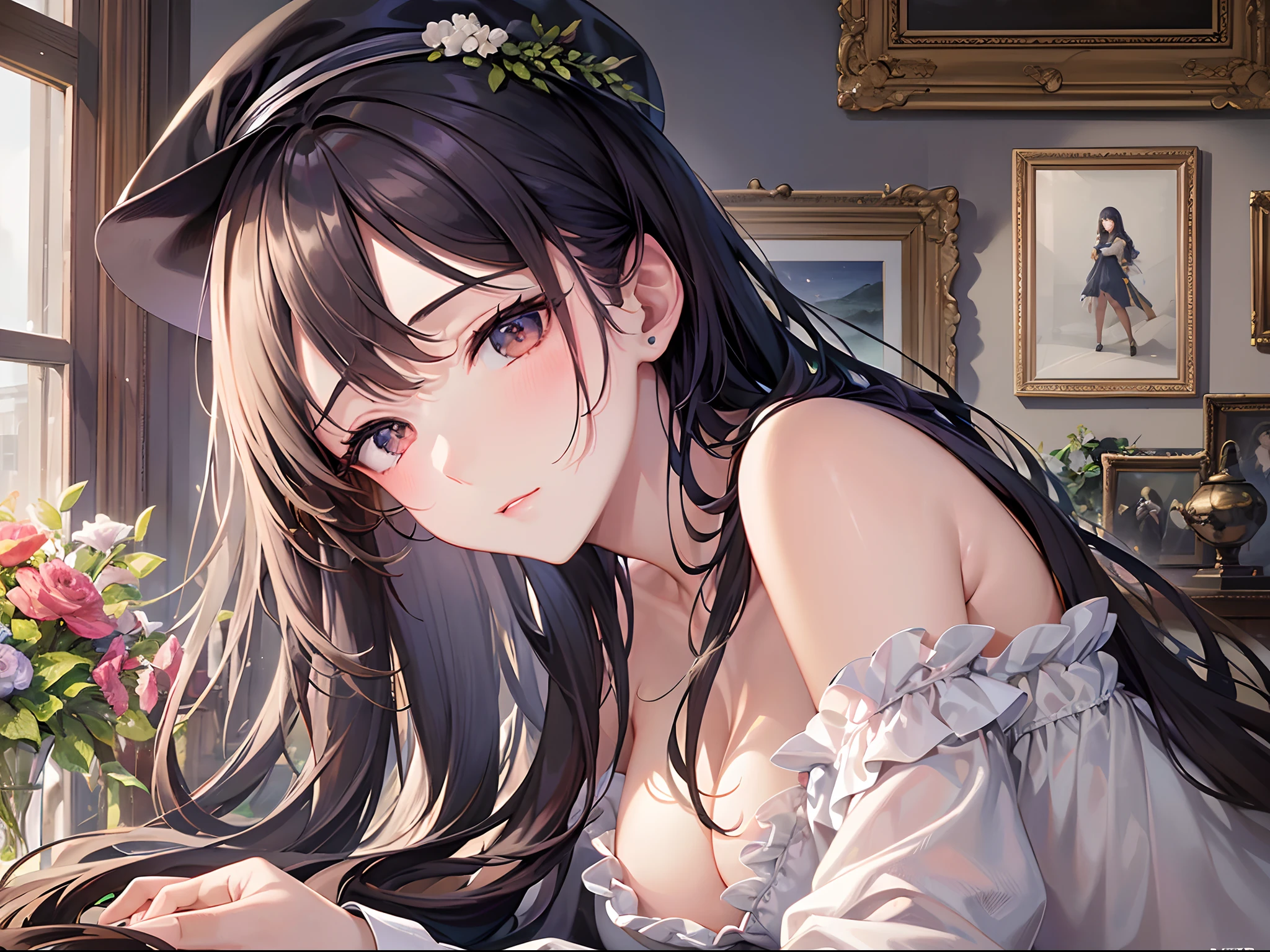 (Finest quality)),(超A high resolution),(ultra-detailliert),(Meticulous portrayal),((best pictures)),(Finest works of art),Ultra-Precision Art,The art of astounding depiction, (1人の女性),dozing
