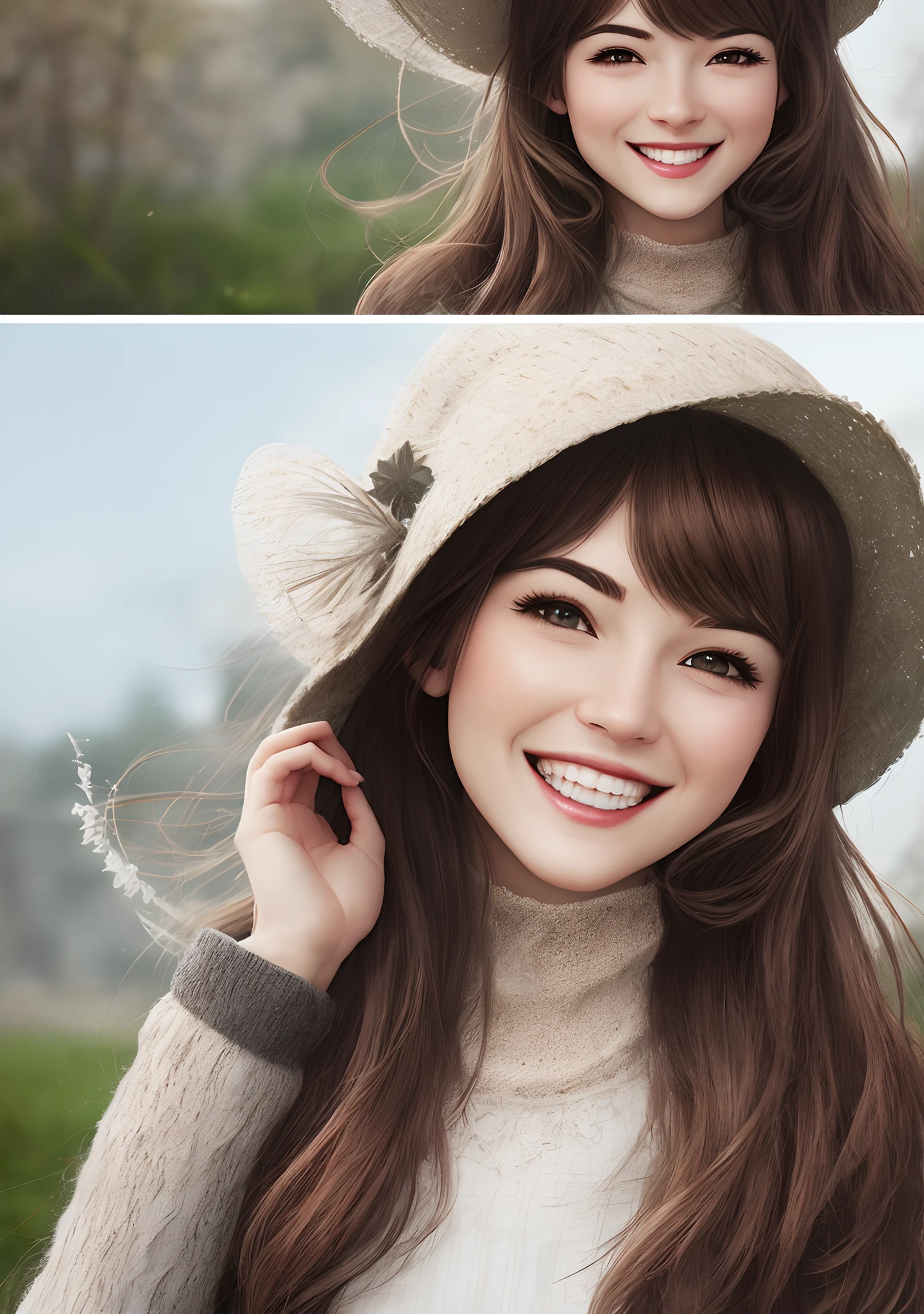create a photorealistic image of someone happy