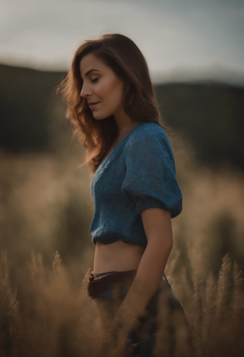 blue cute girl