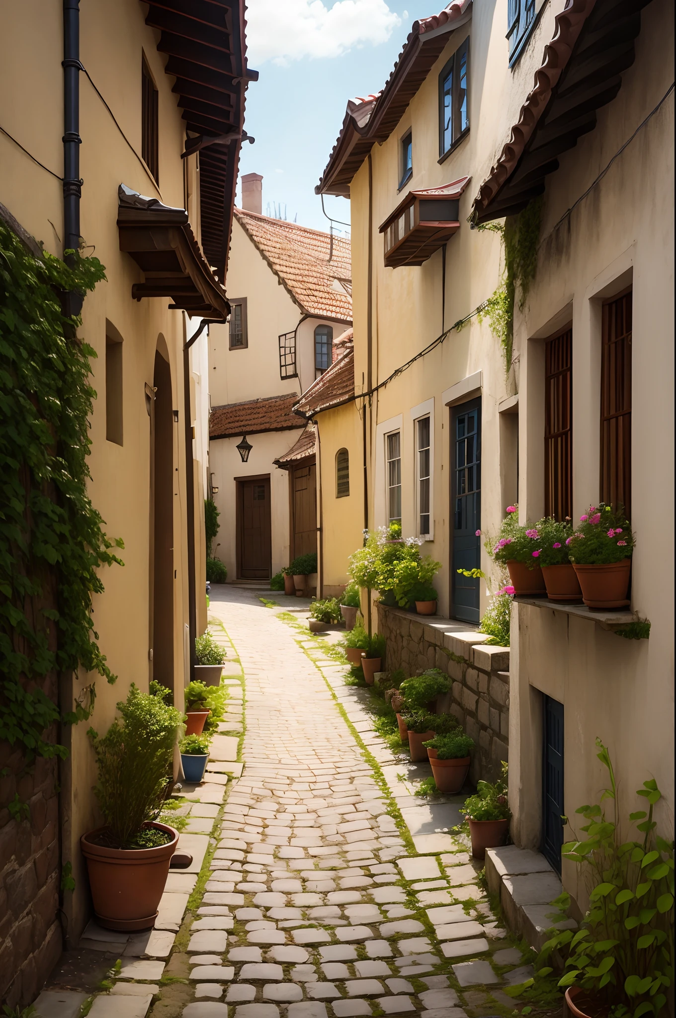 Bucolic Old Town Street