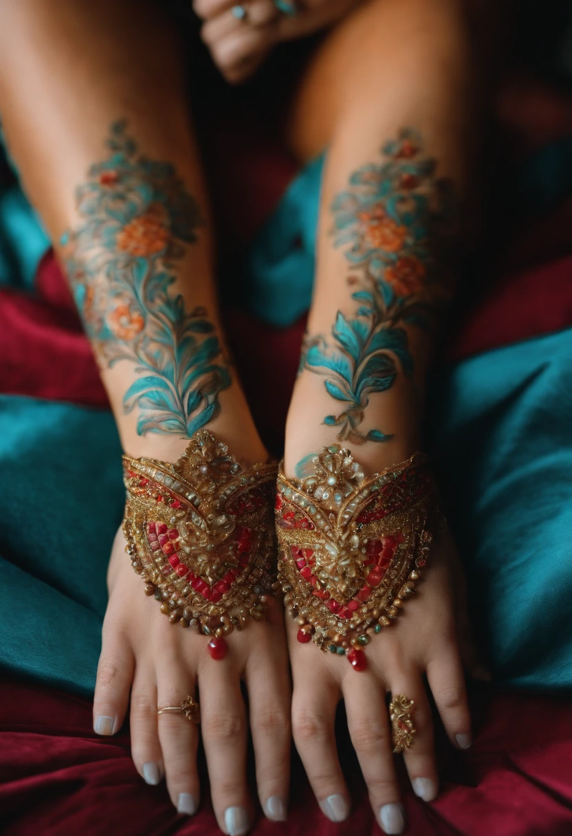 hands between thighs
