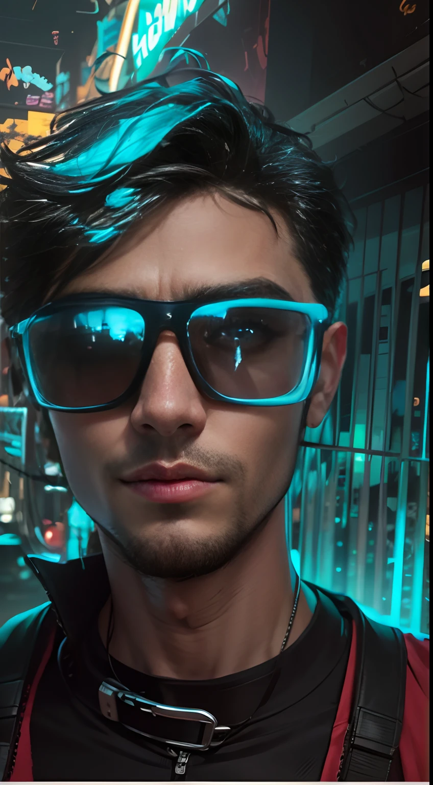 Change background Cyberpunk handsome boy face realistic face, 8K, Ultra photo realsisim