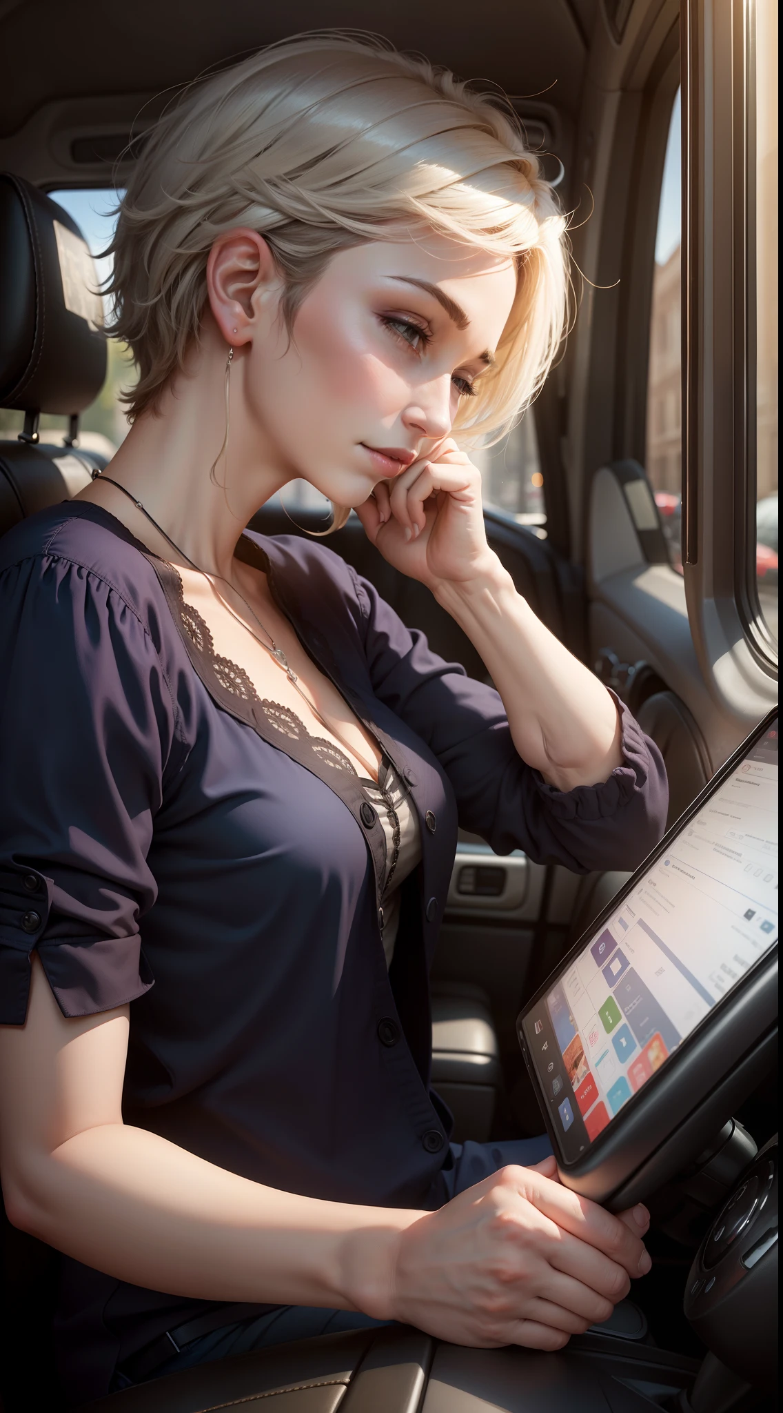 A grandmother and a young man in a romantic situation --auto