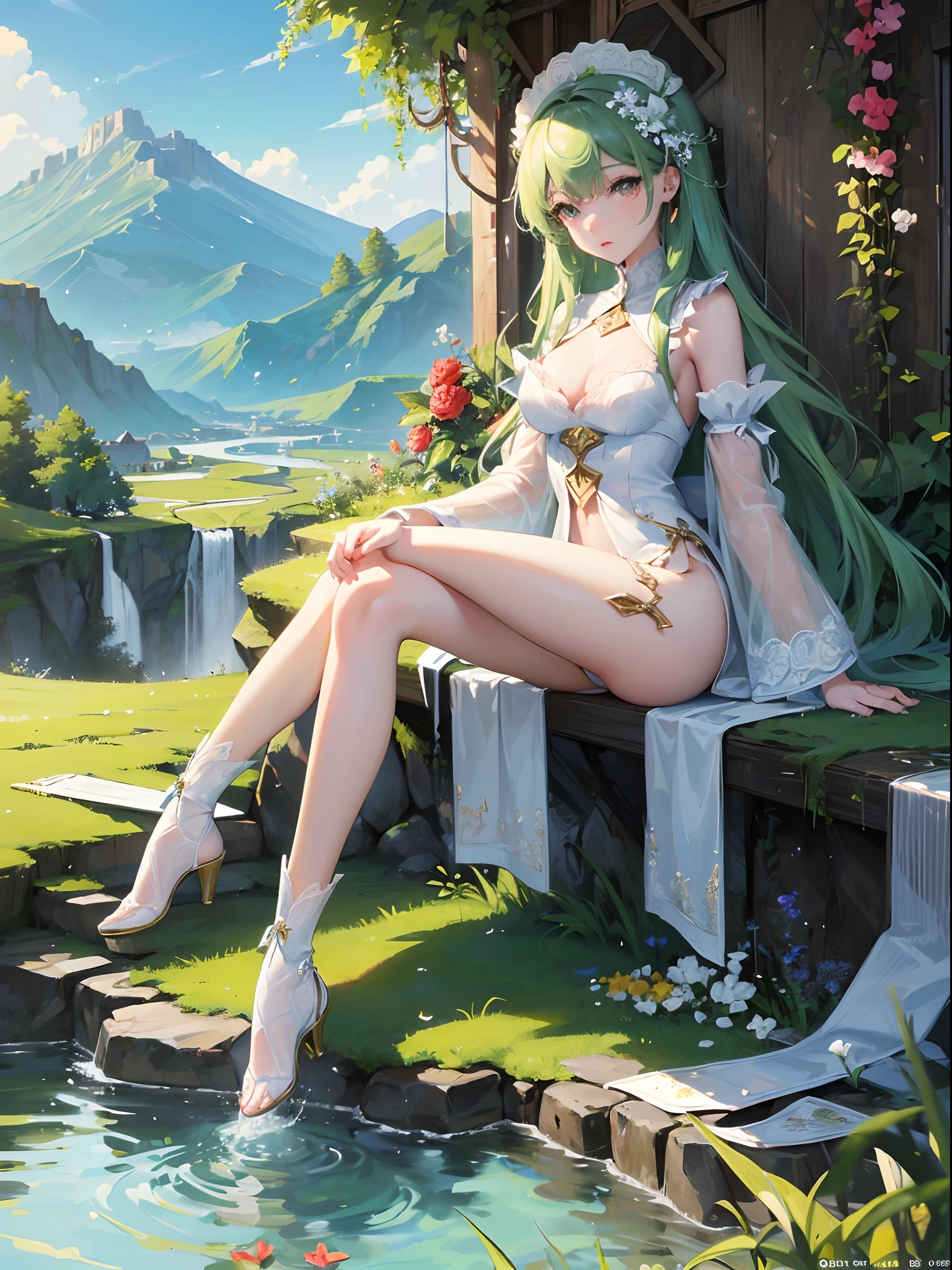 Finest quality)),(超A high resolution),(ultra-detailliert),(Meticulous portrayal),((best pictures)),(Finest works of art),Ultra-Precision Art,The art of astounding depiction, great outdoors:1.4,Steep mountains,