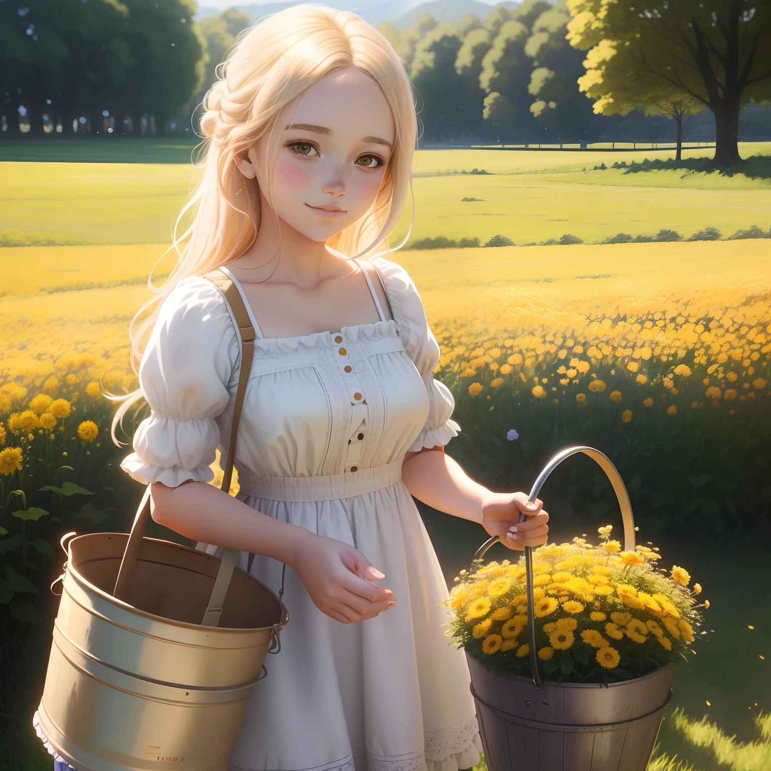 a girl with a beautiful face and detailed eyes, wearing a transparent dress, standing in a vibrant garden, surrounded by blooming flowers and lush greenery, enjoying the warm sunlight. The dress is made of a shiny and flowing material, giving it a dreamy and ethereal look. The girl's vibrant red lips stand out against her fair complexion. The image quality is of the highest standard, with ultra-detailed features and a realistic rendering. The artwork is done in a portrait style, capturing the girl's beauty and elegance. The color palette is soft and pastel, creating a romantic and dreamlike atmosphere. The lighting is soft and natural, casting a warm glow on the girl and the surroundings.
