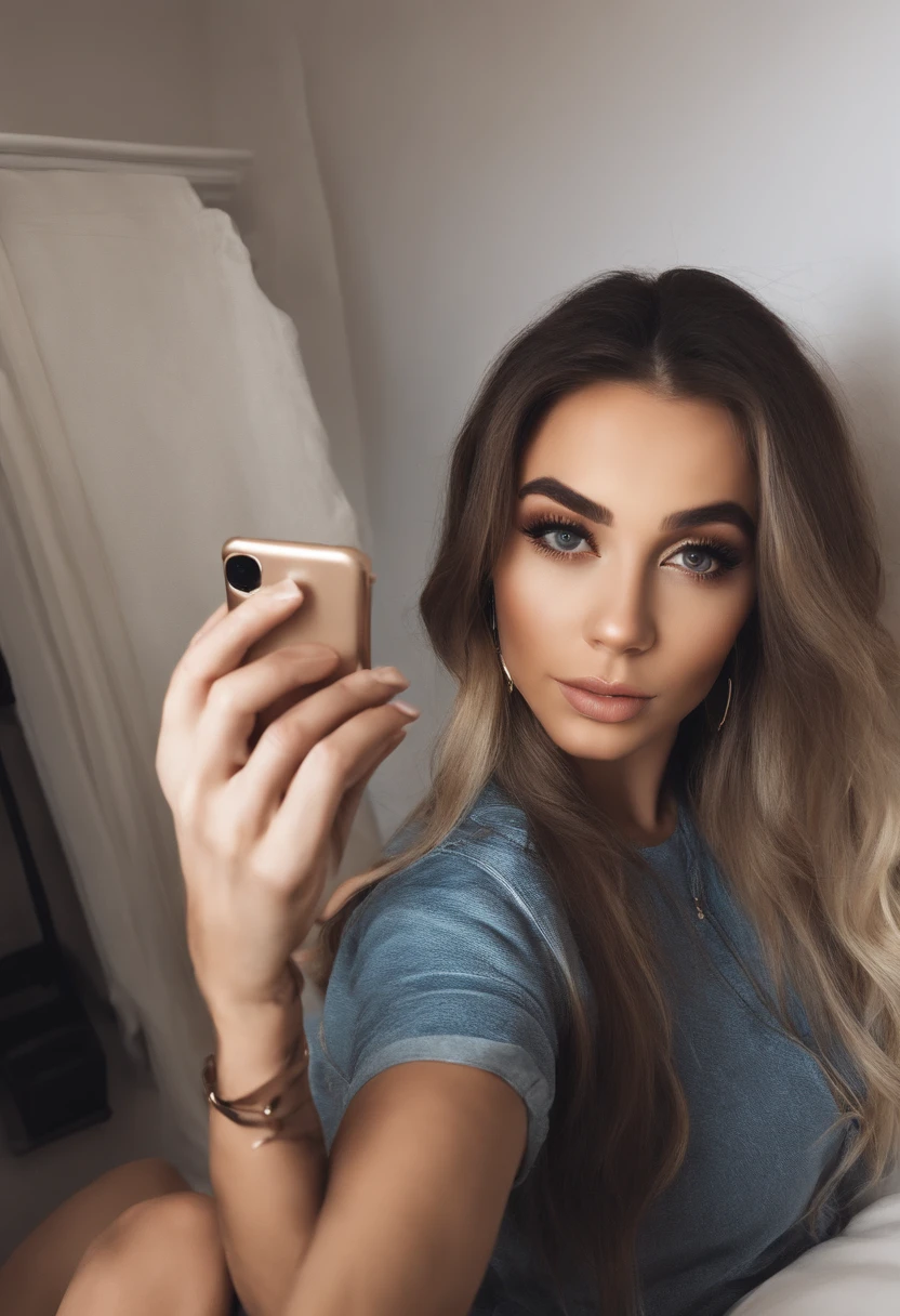 Mujer con camiseta sin mangas a juego , Chica sexy con ojos azules, Retrato Sophie Mudd, Retrato de Corinna Kopf, cabello rubio y ojos grandes, Selfie de una mujer joven, Ojos en el dormitorio, Violeta Myers, ohne Maquillaje, Maquillaje natural, staring directly into camera, Cara con Artgram, dezentes Maquillaje, Impresionante foto de cuerpo completo, en el dormitorio, Fission, Tomar selfie, afuera