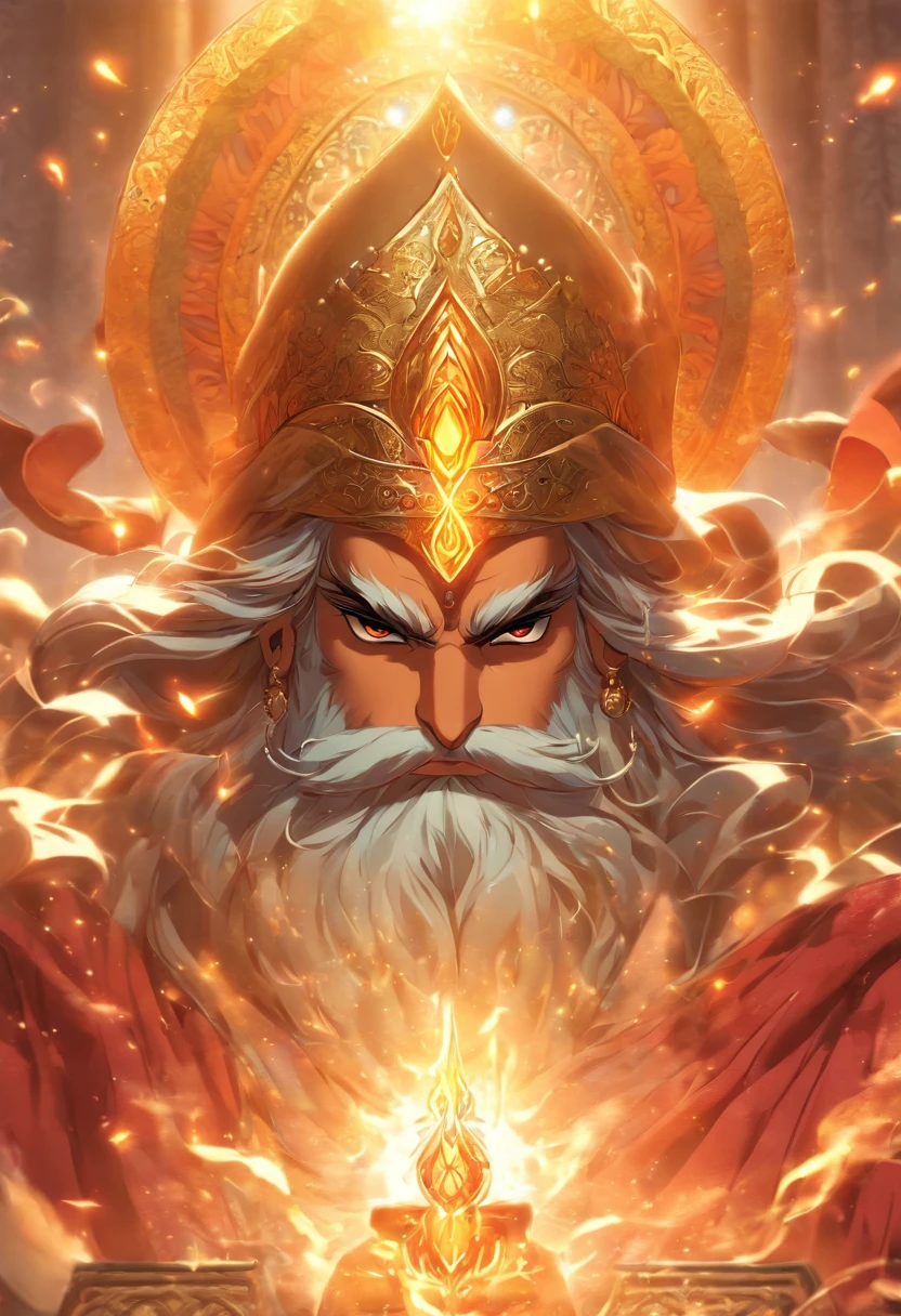 (((Persian God))) best quality, ultra-high resolution, 4K detailed CG, master piece, AHURA MAZDA, man, Persian clothing, Persian Mythology, Iran, Middle East, Persian painting style, aesthetics, Beautiful image, depth field, centered on the screen