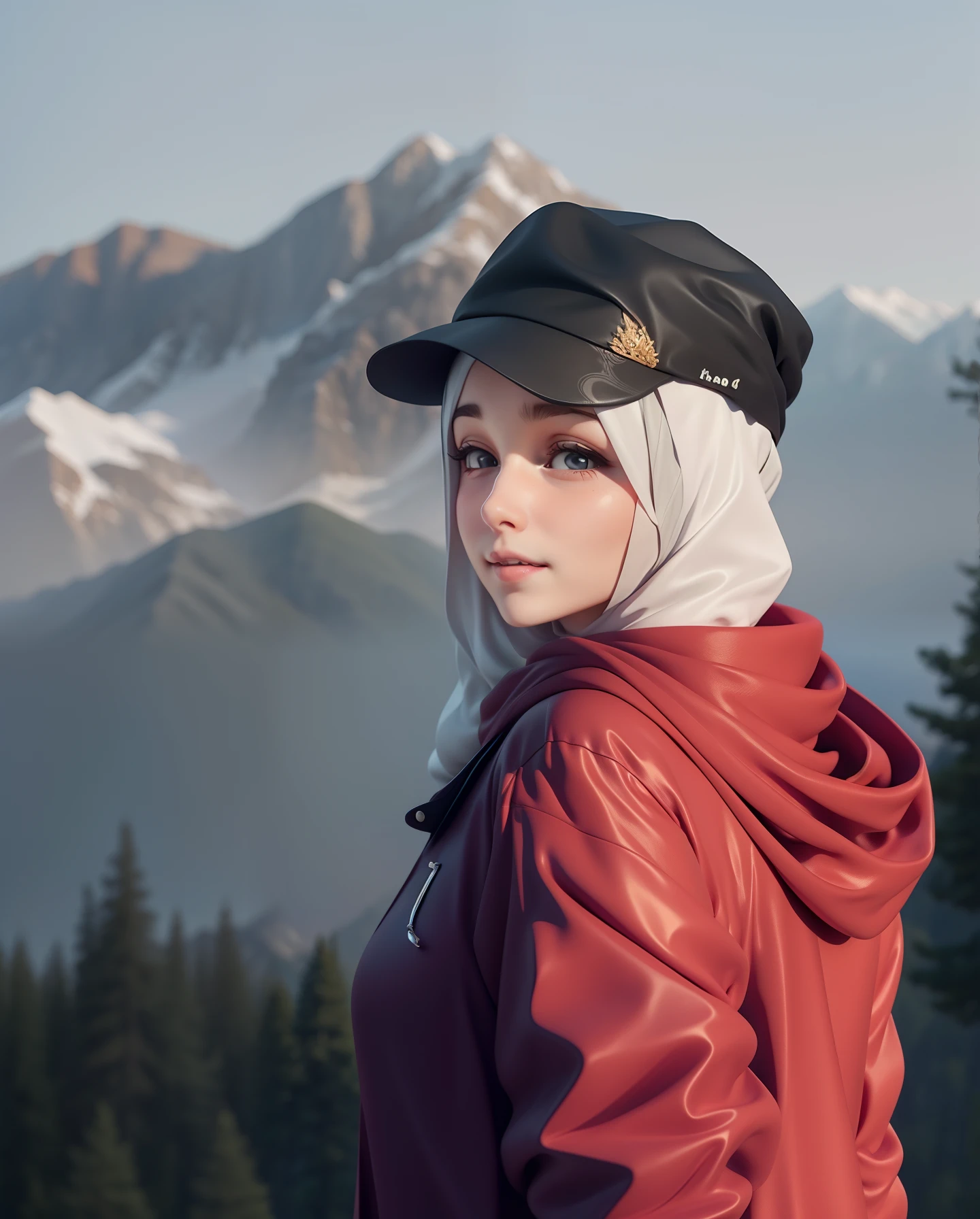 (best quality, master part, Melhor_qualidade, circunstanciado:1.5), Mujahideen Female Fighter (Afghanistan): Wearing traditional Afghan clothing with added camouflage showing signs of wear, wearing used headscarf or burqa for cultural reasons, and an old Afghan flag patch, with dark brown hair covered by a headscarf or burqa, revealing striking green eyes in an epic Afghan landscape