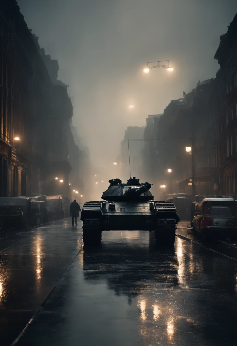 Warhammer 40k, Urban setting, Rainy night, sci fi, large square, dense, Scrap metals, no vehicle