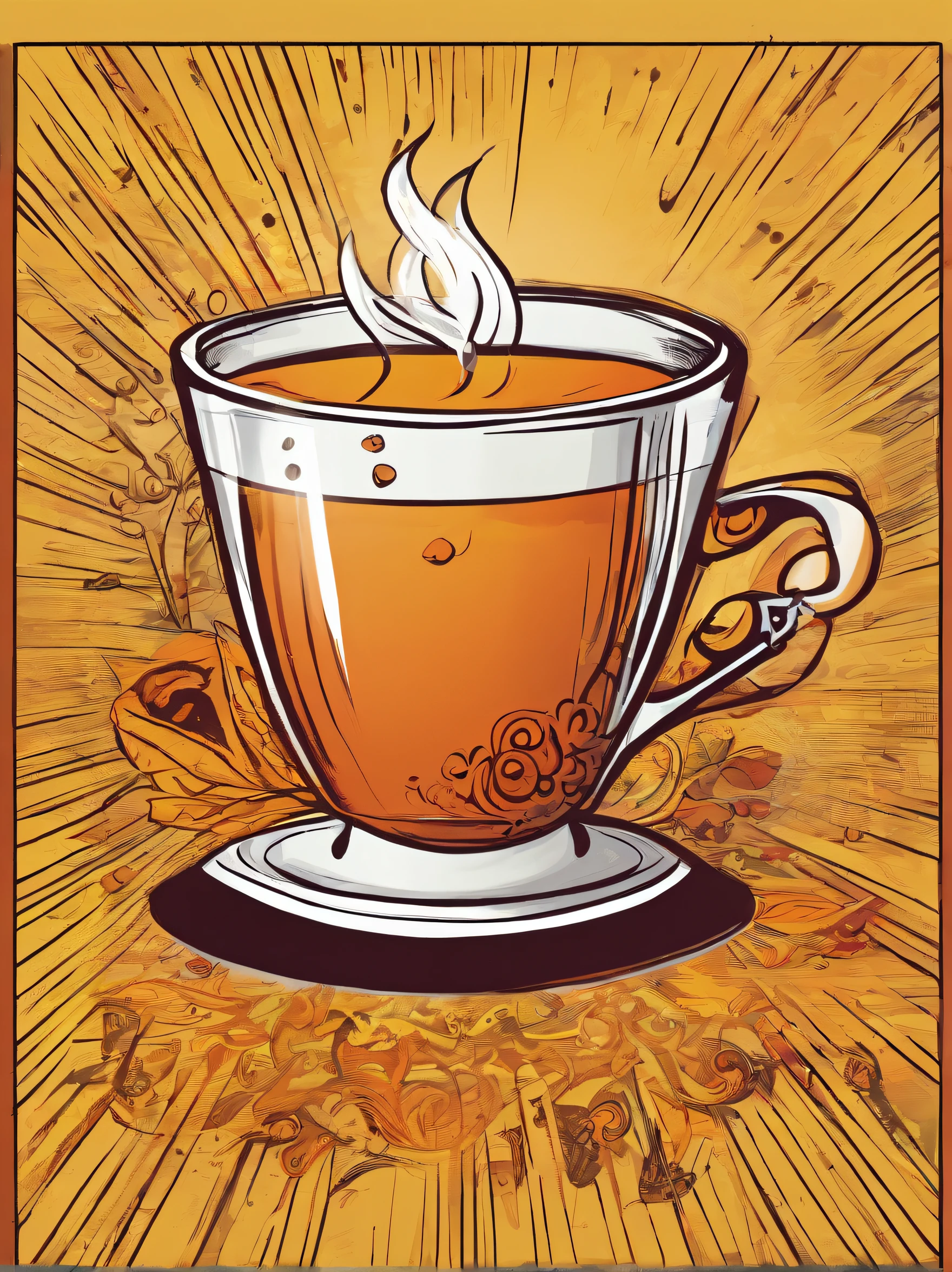 Indian chai (tea) cup for t-shirt