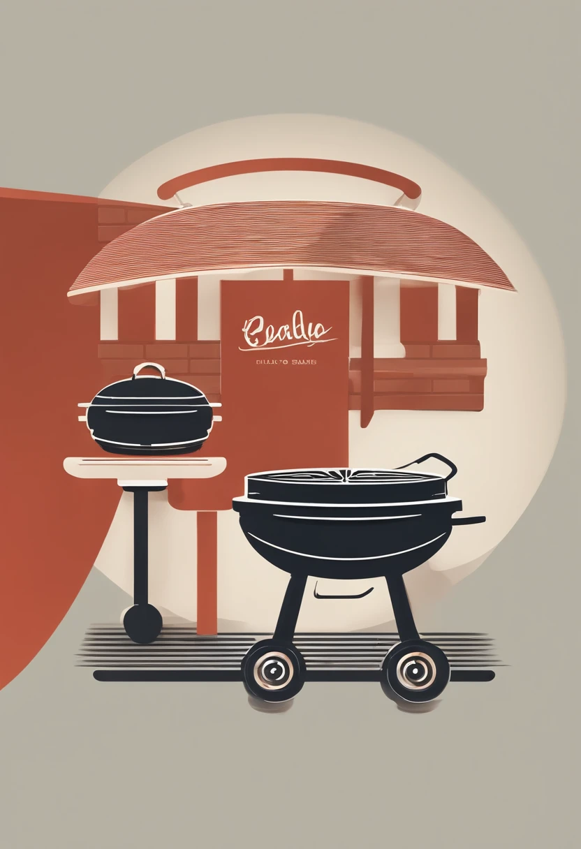 This logo features a minimalist icon of a stylized barbecue grill, with clean lines and a solid color. The focus is on simplicity and direct association with quality grilled meat.