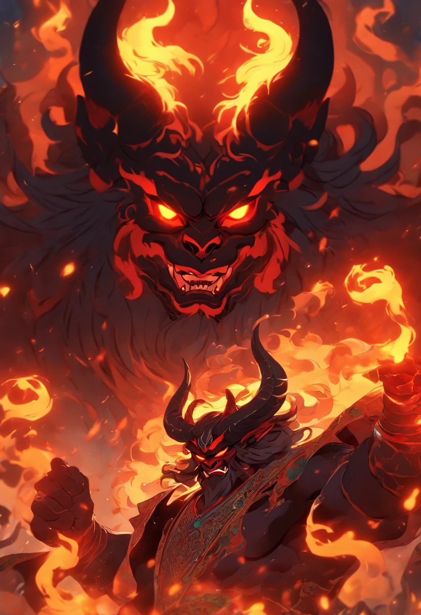 ((One in, Pumped male demon with hairy dragon appearance and yellow eyes dawns with the (red skinned) e um corpo humanóide com feições feias que mostra sua força Intimidating Executionera cheia de luxúria e malícia mostrando sua língua preta e dentes afiados babando se masturbando sentado com as coxas abertas olhando de um jeito que parece desafiador, Intimidating Executioner, Shameless, luxurious and seductive, (part of penile heresion, head appearing and becoming thick and hard so that your balls demonstrate satisfaction and relief with greater, bottom balls)), (there is another pumped humanoid demon, but he has white skin, Beyond the mouth, penetration between the groin, sucking the heresy on the penis, gay oral sex, looking satisfied, gaping mouth, gasping, tongue out) they covered his penis with their mouth