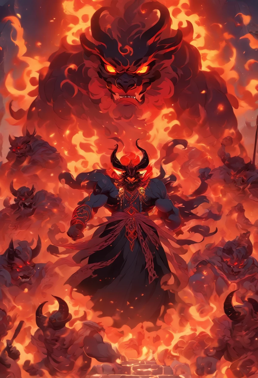 (((Persian demon))) best quality, ultra-high resolution, 4K detailed CG, master piece, ANGRA MAINYU,god of destruction and darkness, Persian clothing,Persian Mythology, Iran,Persian empire,((Full Body)) Persian painting style, aesthetics, Beautiful image, depth of field, centered on the canvas