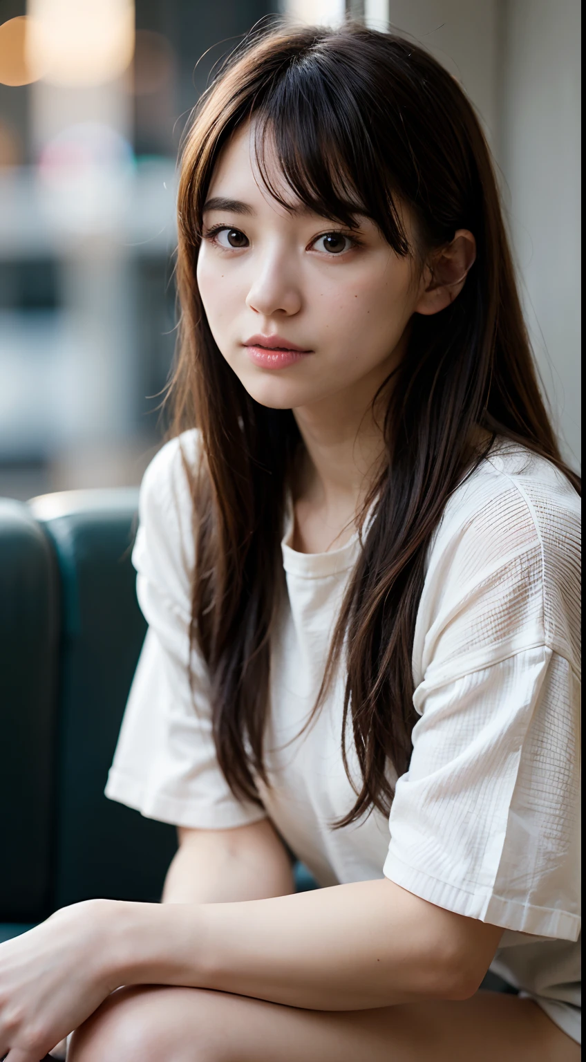 ulzzang-6500-v1.1, (raw photo:1.2), (photorealistic:1.4), beautiful detailed girl, very detailed eyes and face, beautiful detailed eyes, ridiculous, incredibly ridiculous, huge file size, super detailed, high resolution, very detailed, best quality, masterpiece, kemomimi, ((Japanese girls' high school uniform)), illustration, very detailed, CG, unified, 8k wallpaper, amazing, Fine details, masterpiece, best quality, very detailed CG uniform 8k wallpaper, light on face, cinematic lighting, 1girl, , ((no panties)), ((dynamic pose))), (camel toe), (half), (pantyhose), (knee-bending leg sitting))