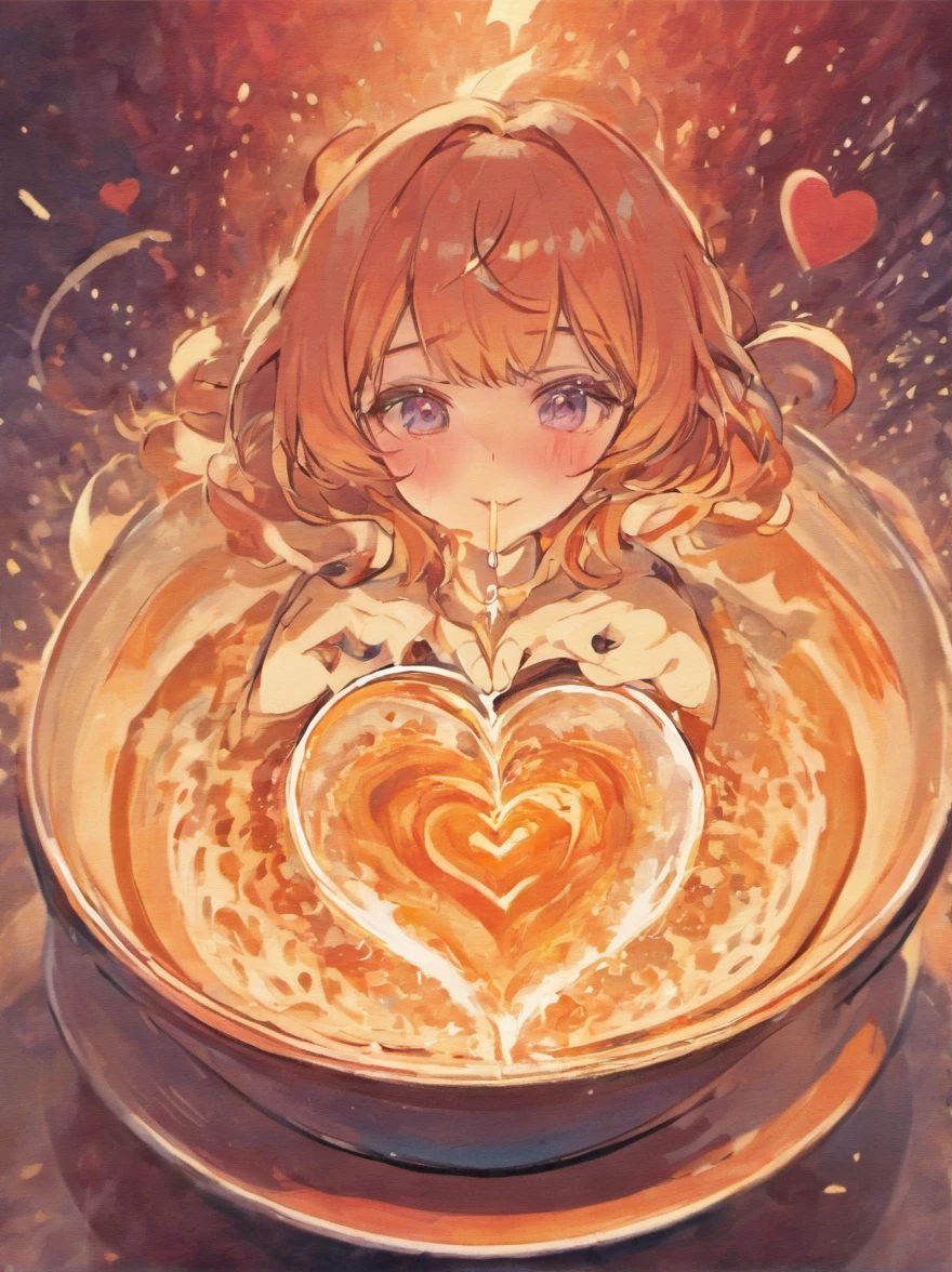 Chai cup with a heart illustrated art for t-shirt