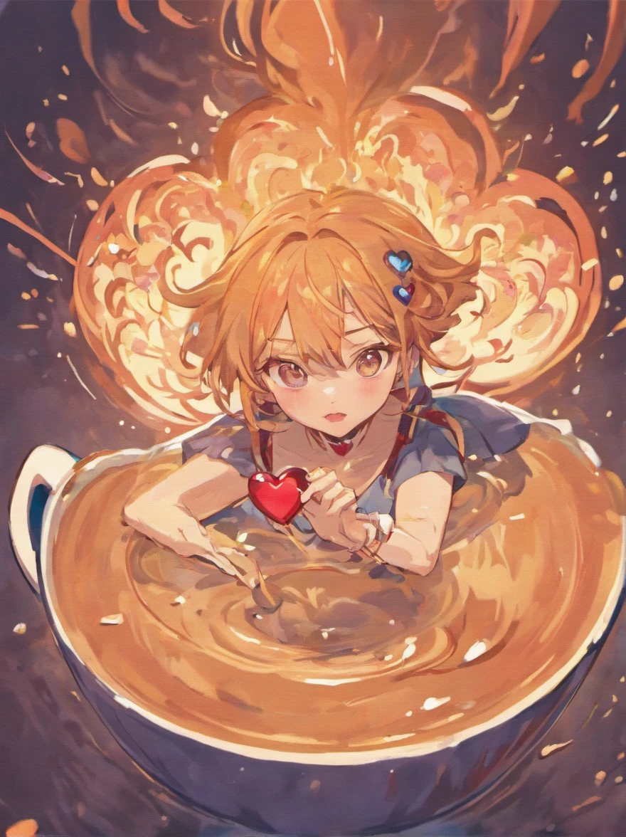 Chai cup with a heart illustrated art for t-shirt