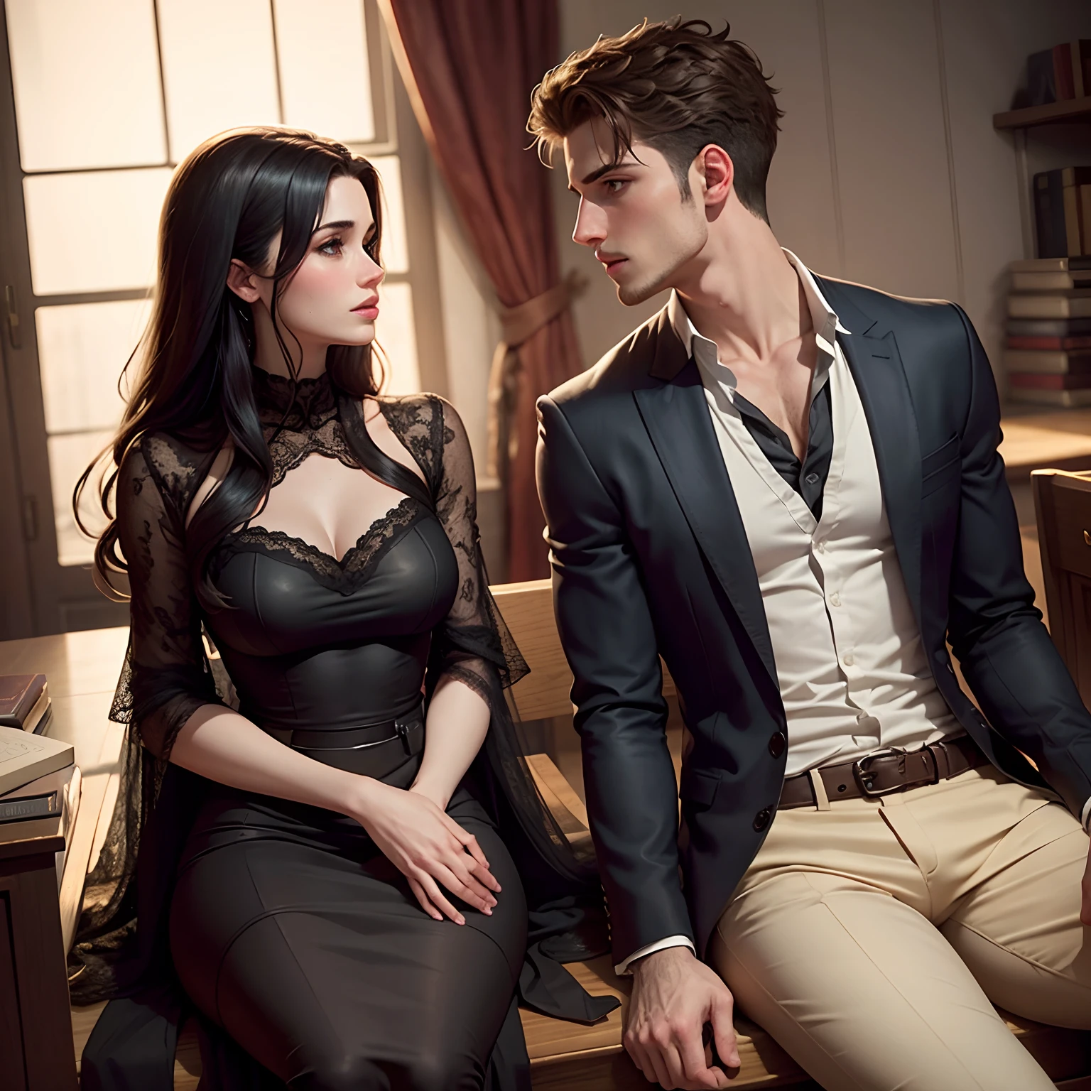 Aaron Warner and Juliette Ferrars talking