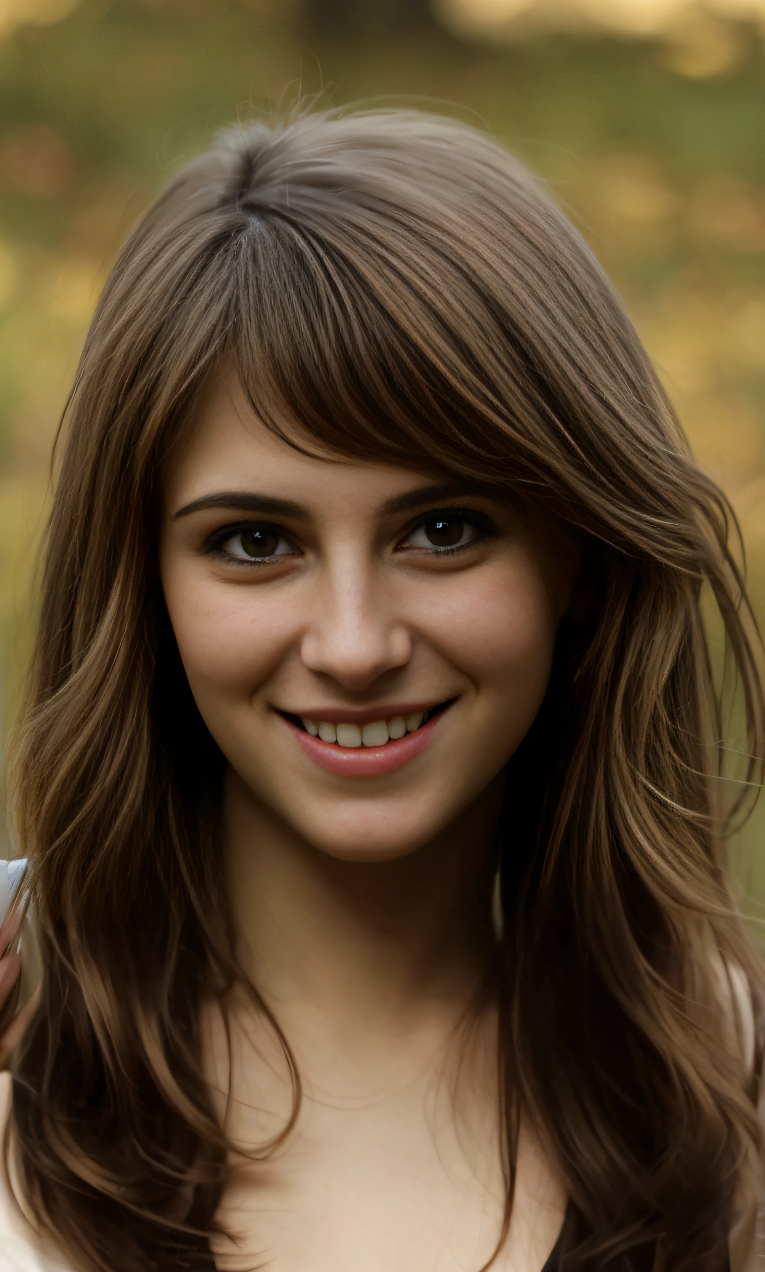 arafed woman with long brown hair smiling and holding a cell phone, sanja stikovic, photo of young woman, emily rajtkowski, julia sarda, slightly smiling, pretty face!!, smiling slightly, smiling young woman, viktoria gavrilenko, beth harmon, alexandra fomina, aleksandra waliszewska, beautiful girl, sarah cliff