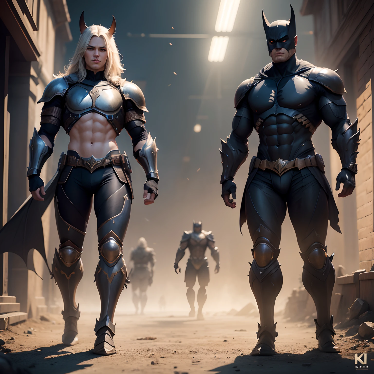 Sexy Woman Big Breasts Athletic Body Muscles Raincoat with Capus Arms Robot Naked Metal Boot Metal Mask Glasses Virtual Reality Military Helmet NSFW