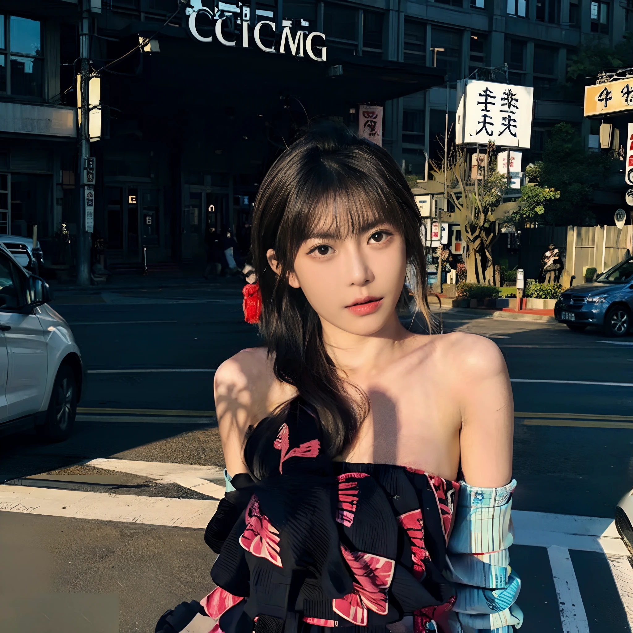 Naked Japan people in the city