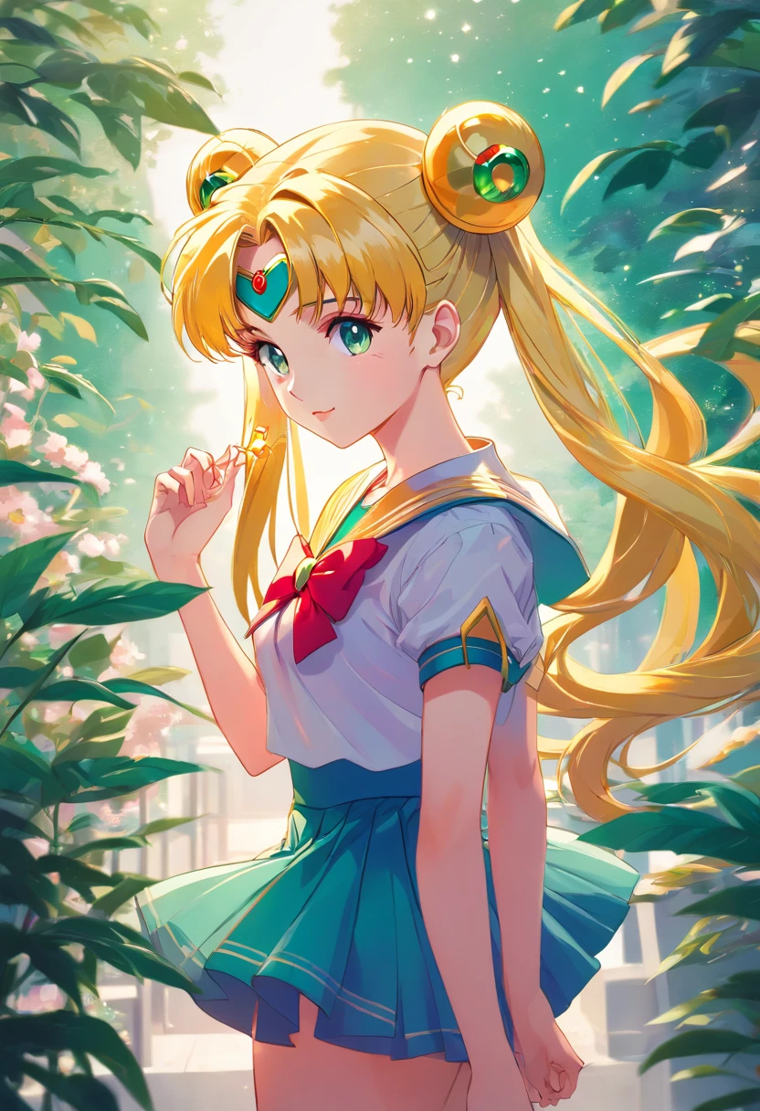 the sailor moon,Bow knot, vintagestyle , Super detailed plant liters, Production line designer, Digital illustration, Repainted, Minimalist botany, Beautiful and beautiful illustration masterpiece, Post-editing of Topaz AI