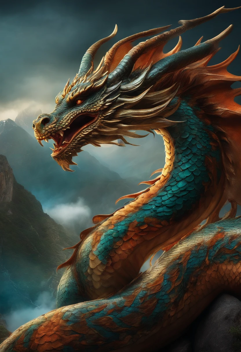 A mixture of a western and eastern dragon.