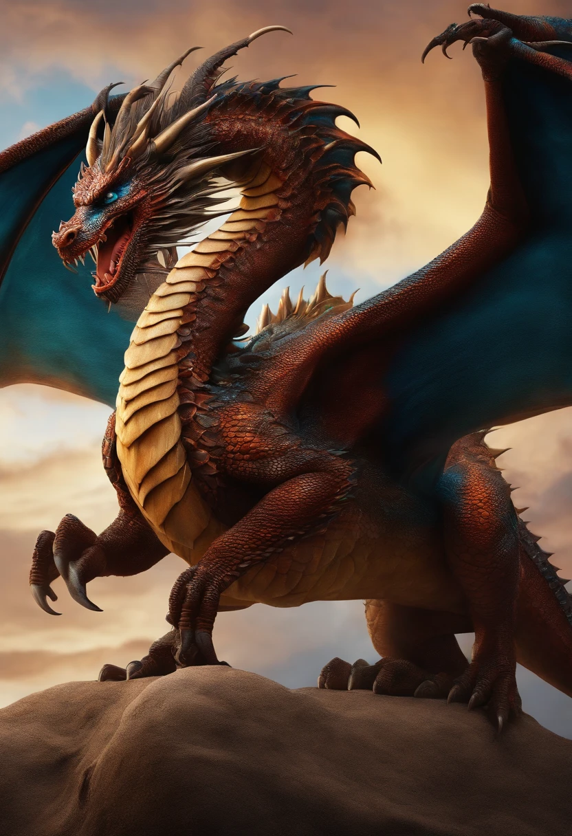 A mixture of a western and eastern dragon.