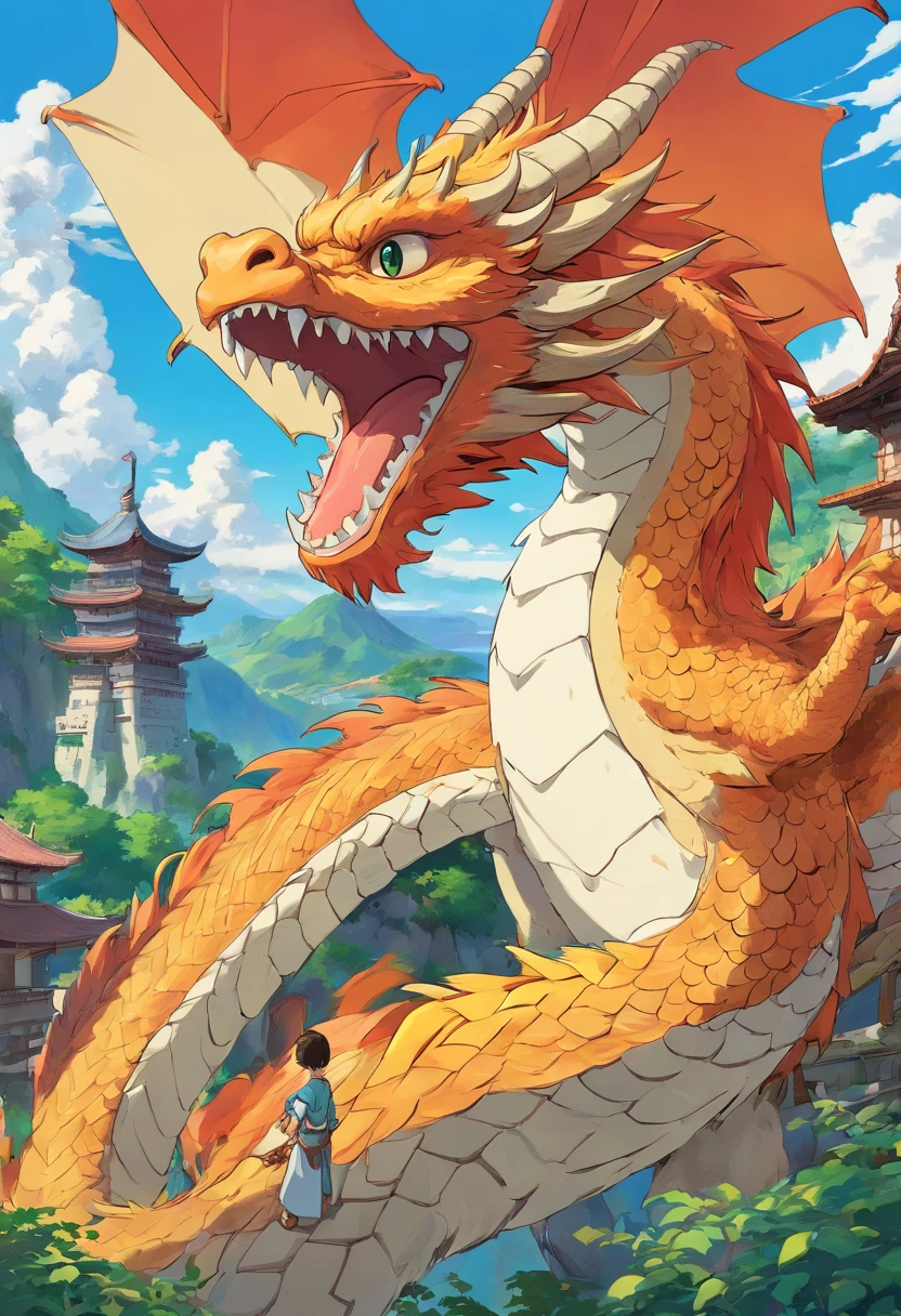 A mixture of a western and eastern dragon.