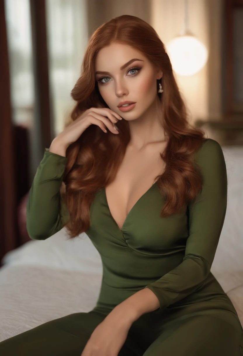 afed woman fully , sexy girl with green eyes, ultra realistic, meticulously detailed, portrait sophie mudd, ginger hair and large eyes, selfie of a young woman, bedroom eyes, violet myers,, natural makeup, looking directly at the camera, face with artgram, subtle makeup, stunning full body ,medium to large size bust eating healthy food on the balcony