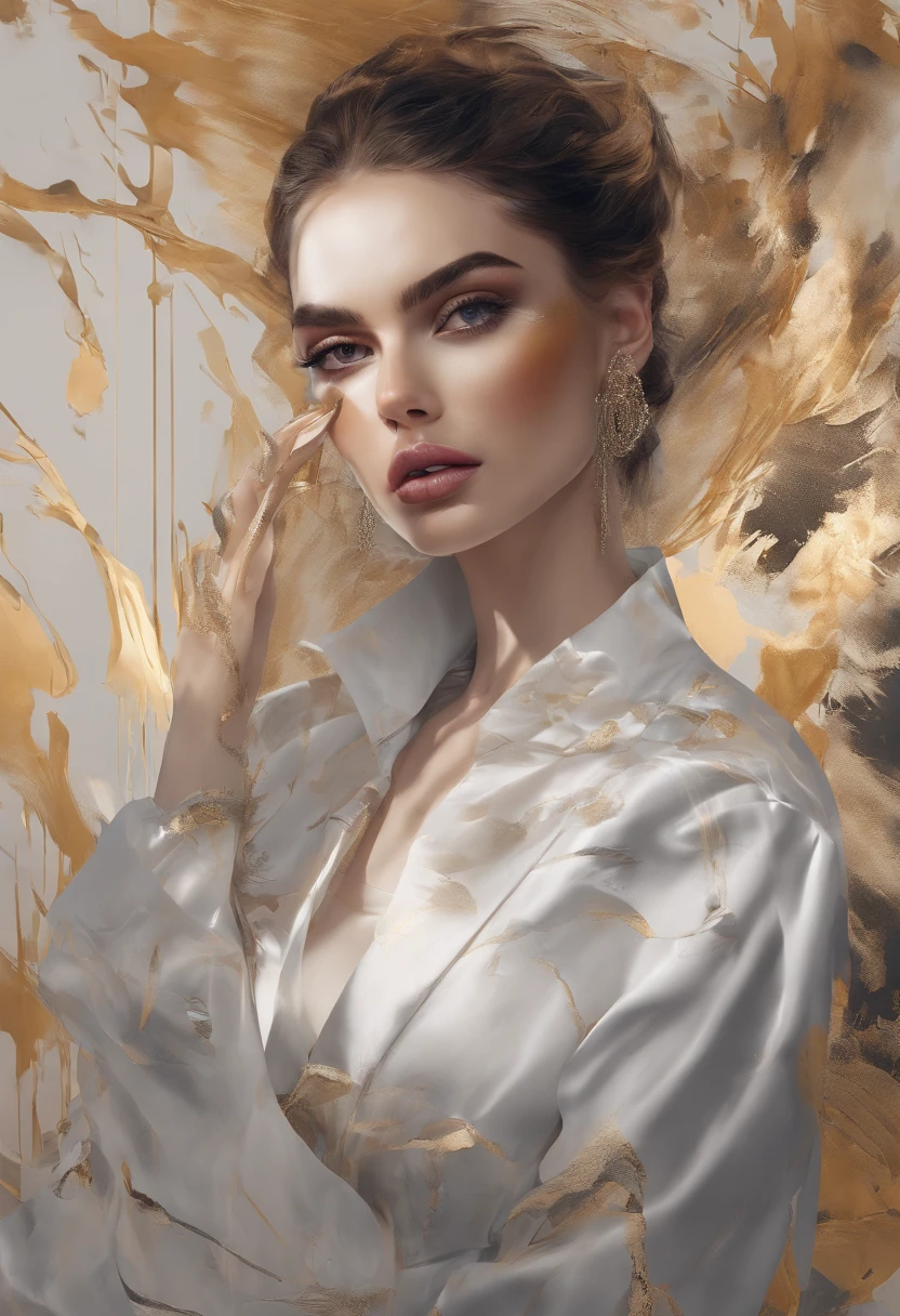 I am the blurred lines of her and her different faces that exist above her of her different lives only a blurred figure of her body and the expression of her face that sees the pain is seen  , It is hope come true, her entire body is seen in blur, the message I want to convey is that there is tranquility for her. , 24k artwork uses volume in shadows uses the rules of composition uses the rules of cinema uses its colors rule of thirds and all the rules of photography uses the compositions of cinema shadows with volume and uses the latest image creation techniques 

