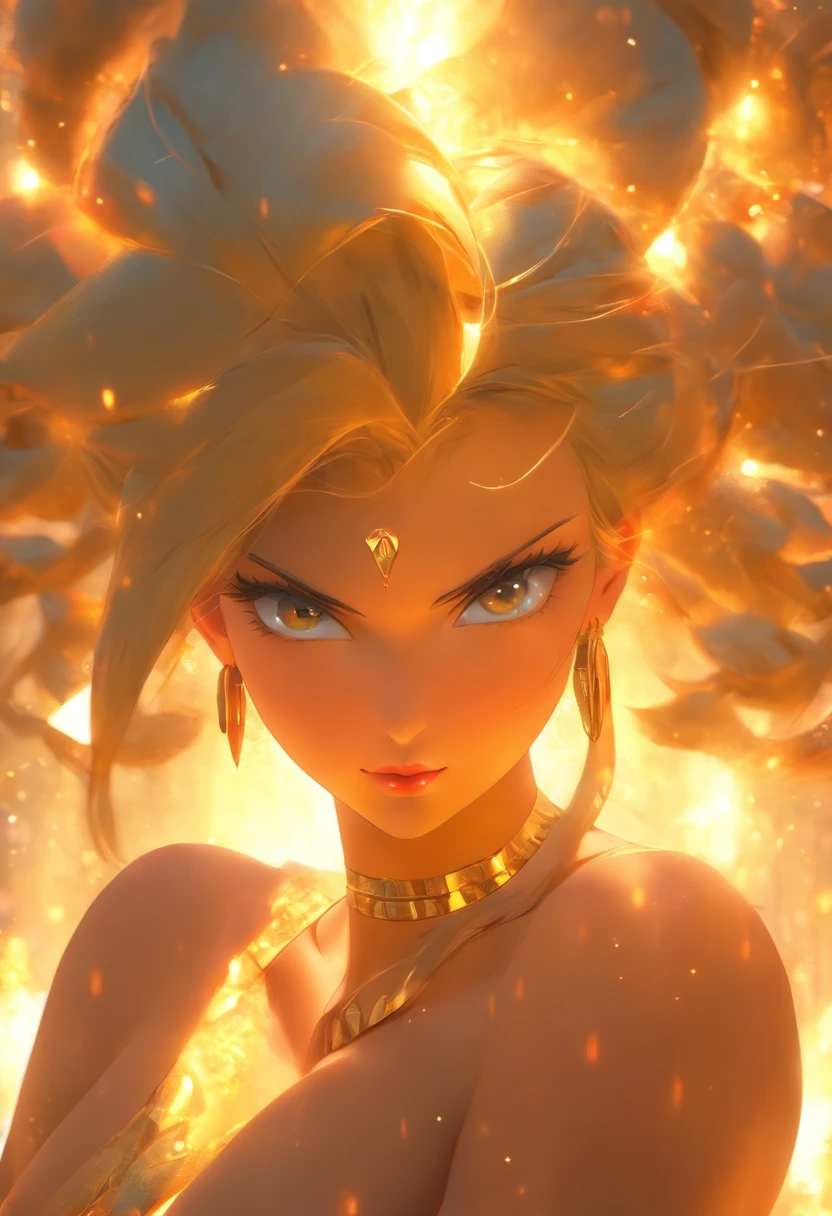 (((SEX GODDESS))) best quality, ultra-high resolution, 4K detailed CG, master piece,ASTARTE,woman,short hair,moon adornment,earrings,necklace,Phoenician clothing,Phoenician mythology,Phoenician temple,(( close to the camera)), Phoenician painting style, aesthetics, Beautiful image, depth of field, centered on the canvas