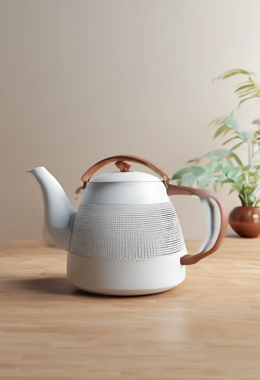 Artistic and innovative design of the teapot，modern minimal design